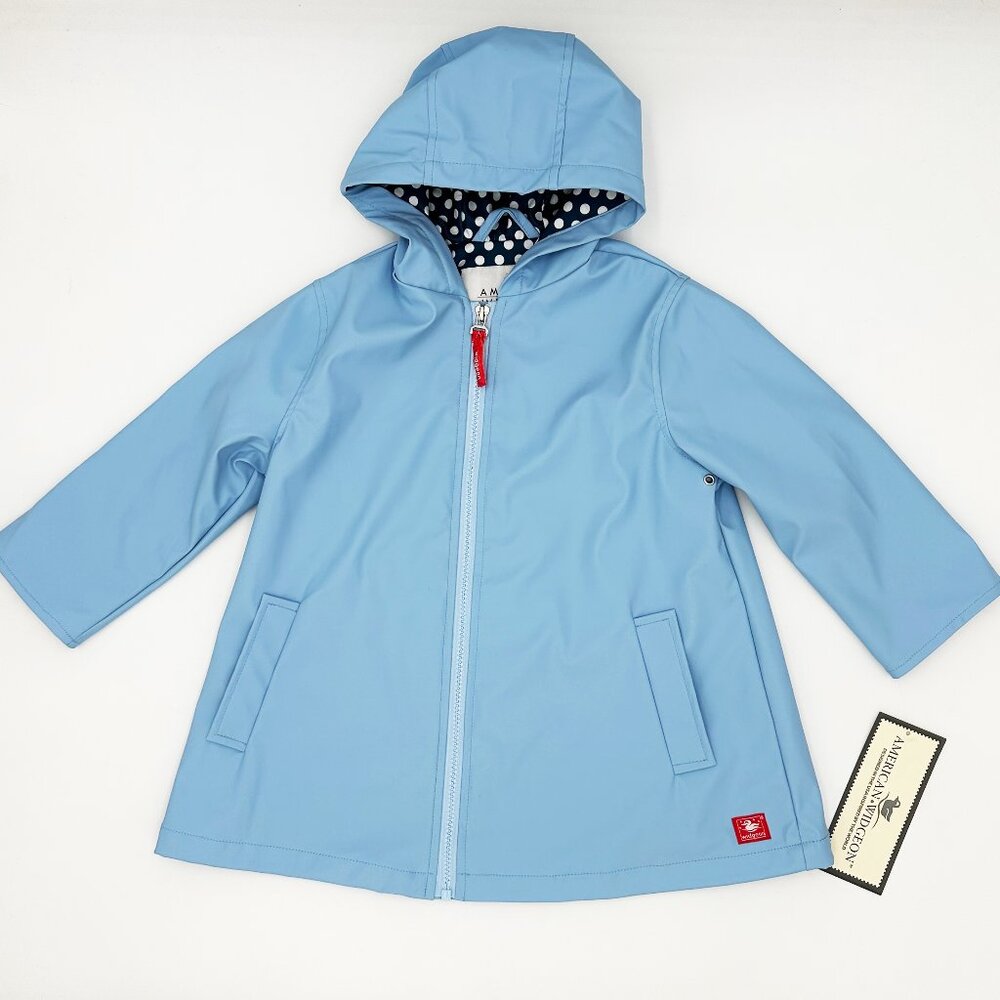 NWT Widgeon Kids Raincoat Size 4/5 — Angel Blue + Fully Lined